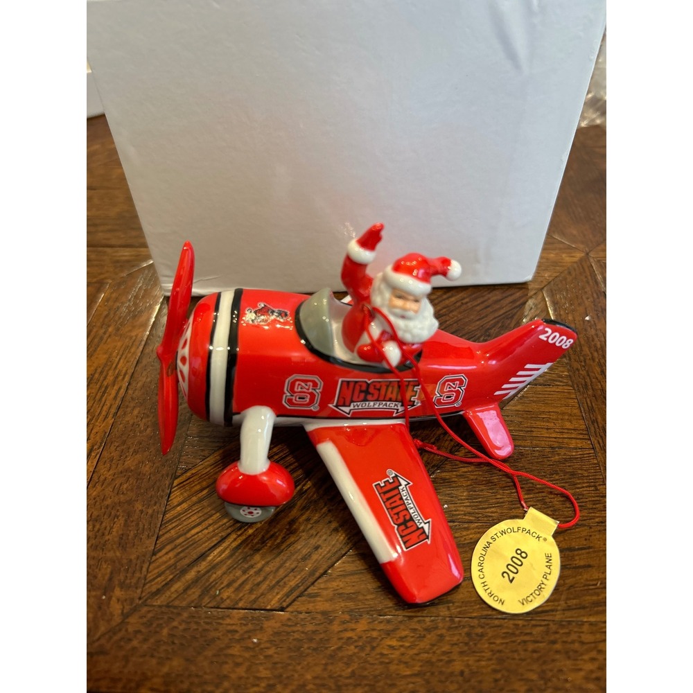 NC State‎ Wolfpack Santa Airplane 2008 Victory Plane Ornament